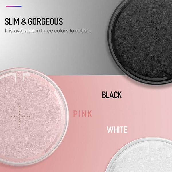 Planet Gates Black A ROCK For iPhone Samsung Wireless Charger, 10W Desktop Smart Phone Qi Wireless Charger For iPhone X Galaxy S8 Note 8 WPC FOD