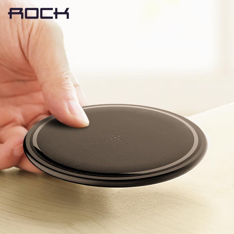Planet Gates Black A ROCK For iPhone Samsung Wireless Charger, 10W Desktop Smart Phone Qi Wireless Charger For iPhone X Galaxy S8 Note 8 WPC FOD