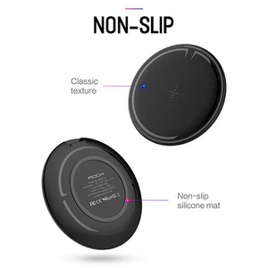 Planet Gates Black A ROCK For iPhone Samsung Wireless Charger, 10W Desktop Smart Phone Qi Wireless Charger For iPhone X Galaxy S8 Note 8 WPC FOD