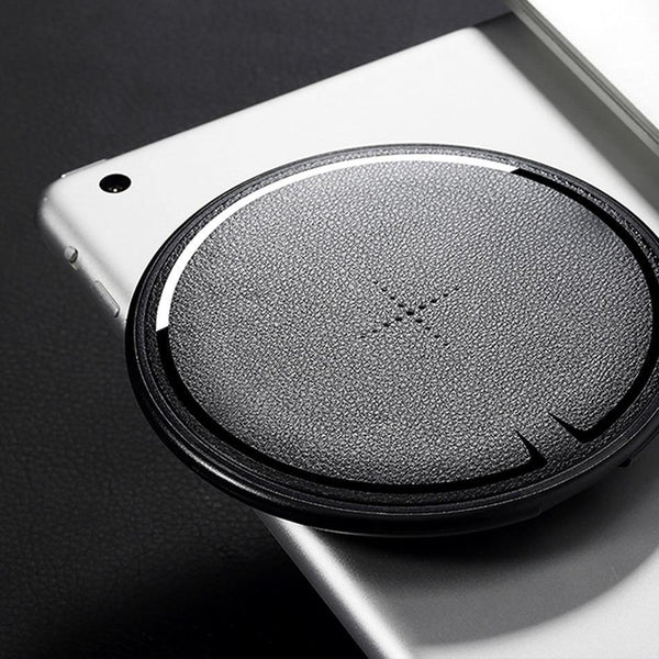 Planet Gates Black A ROCK For iPhone Samsung Wireless Charger, 10W Desktop Smart Phone Qi Wireless Charger For iPhone X Galaxy S8 Note 8 WPC FOD