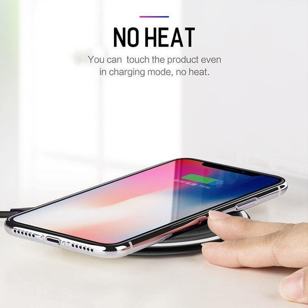 Planet Gates Black A ROCK For iPhone Samsung Wireless Charger, 10W Desktop Smart Phone Qi Wireless Charger For iPhone X Galaxy S8 Note 8 WPC FOD