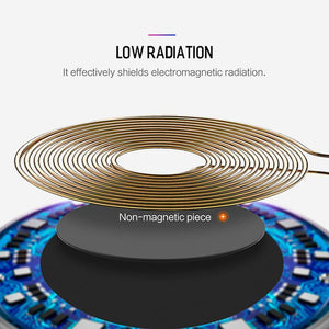 Planet Gates Black A ROCK For iPhone Samsung Wireless Charger, 10W Desktop Smart Phone Qi Wireless Charger For iPhone X Galaxy S8 Note 8 WPC FOD
