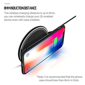 Planet Gates Black A ROCK For iPhone Samsung Wireless Charger, 10W Desktop Smart Phone Qi Wireless Charger For iPhone X Galaxy S8 Note 8 WPC FOD