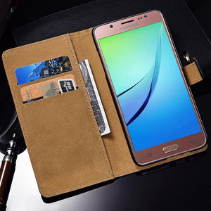 TOMKAS Flip Leather Case for Samsung Galaxy J5 2016 A7 2016 A710 Wallet Book Phone Back Cover Case for Samsung Galaxy Note 7 8 - Planet Gates