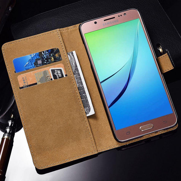 TOMKAS Flip Leather Case for Samsung Galaxy J5 2016 A7 2016 A710 Wallet Book Phone Back Cover Case for Samsung Galaxy Note 7 8 - Planet Gates