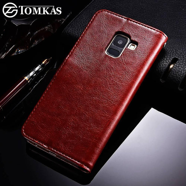 Planet Gates Black / A8 2018 -A530 TOMKAS Business Wallet Case For Samsung Galaxy A8 2018 Cases Cover Flip 6.0 Inch Phone Case For Samsung Galaxy A8 Plus 2018