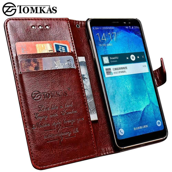 Planet Gates Black / A8 2018 -A530 TOMKAS Business Wallet Case For Samsung Galaxy A8 2018 Cases Cover Flip 6.0 Inch Phone Case For Samsung Galaxy A8 Plus 2018