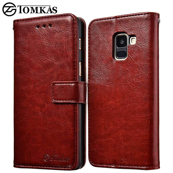 Planet Gates Black / A8 2018 -A530 TOMKAS Business Wallet Case For Samsung Galaxy A8 2018 Cases Cover Flip 6.0 Inch Phone Case For Samsung Galaxy A8 Plus 2018