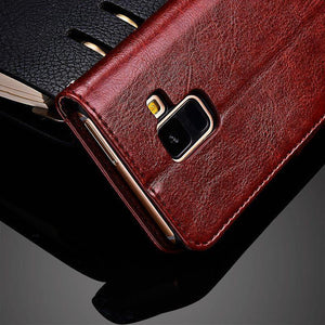 Planet Gates Black / A8 2018 -A530 TOMKAS Business Wallet Case For Samsung Galaxy A8 2018 Cases Cover Flip 6.0 Inch Phone Case For Samsung Galaxy A8 Plus 2018