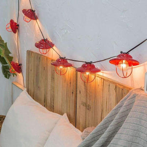 Planet Gates Black / AC 220V 3M Retro Red LampShade Big Ball Globe Festoon Led String Light 3M Outdoor Garden Patio Fairy Garland Party Christmas Holiday Light