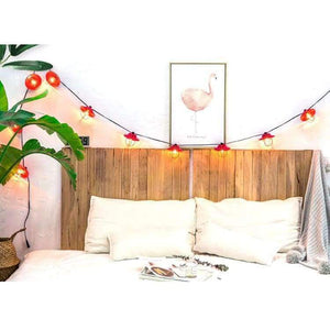 Planet Gates Black / AC 220V 3M Retro Red LampShade Big Ball Globe Festoon Led String Light 3M Outdoor Garden Patio Fairy Garland Party Christmas Holiday Light