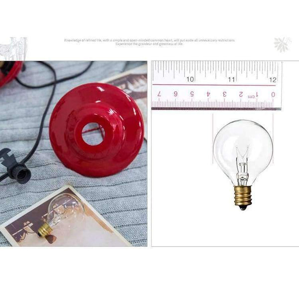 Planet Gates Black / AC 220V 3M Retro Red LampShade Big Ball Globe Festoon Led String Light 3M Outdoor Garden Patio Fairy Garland Party Christmas Holiday Light