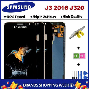 Planet Gates Black Adjust LCD For Samsung Galaxy J3 2016 J320 LCD J320A J320FN J320M LCD Display With Touch Screen Digitizer Assembly Free shipping