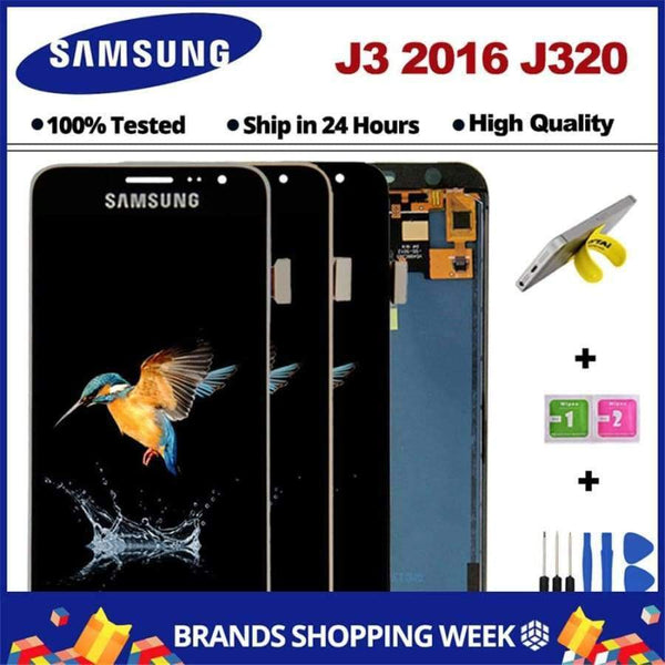 Planet Gates Black Adjust LCD For Samsung Galaxy J3 2016 J320 LCD J320A J320FN J320M LCD Display With Touch Screen Digitizer Assembly Free shipping