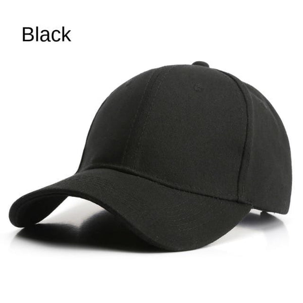 Planet Gates Black / Adjustable Cotton Baseball Cap for Men and Women Simple Solid Color Hat