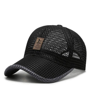 Planet Gates Black / Adjustable Unisex Men fishing Baseball Caps Women Breathable Mesh Snapback Hats Black Casual sport Hats Cap