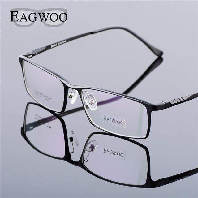 Planet Gates Aluminum Men Wide Face Prescription Eyeglasses  Full Rim Optical Frame Business Eye Glasses