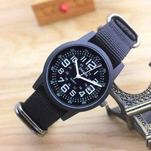 Planet Gates black and black Couples lovers women men quartz sports watches students Stripe canvas electronic waterproof wristwatches clock