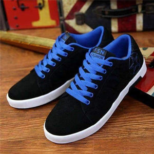 Planet Gates Black and blue / 7 2018 Spring And Autumn New Breathable Anti-Skid Men'S Vulcanized shoes Fashion British Low Tie To Help Fight Men'S Shoes