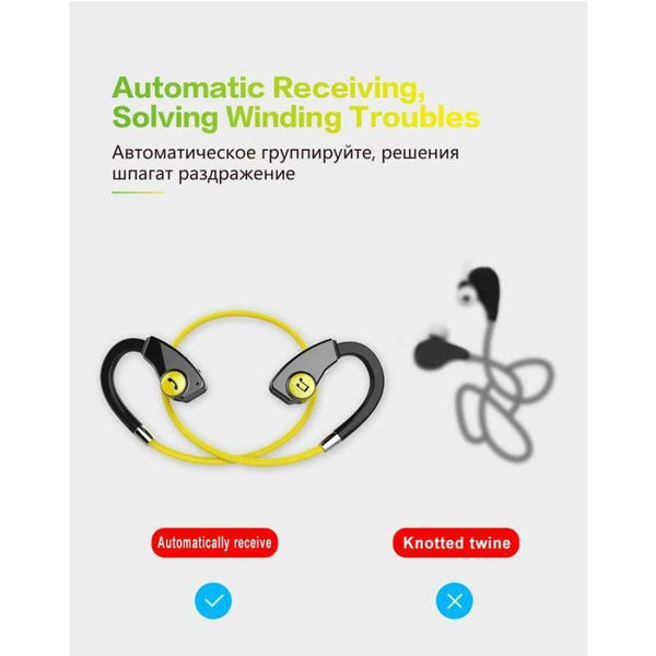 Planet Gates Black and yellow Wireless Earphones Bluetooth Headphone Sport Running Auriculares Inalambrico Waterproof Headset Music Ecouteur Audifonos