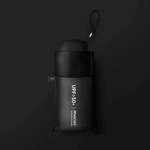 Planet Gates Black Anti-UV Pocket Mini Umbrella Rain Women Windproof Durable 5 Folding Sun Umbrellas Portable Sunscreen Female Parasol