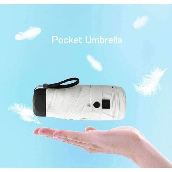 Planet Gates Black Anti-UV Pocket Mini Umbrella Rain Women Windproof Durable 5 Folding Sun Umbrellas Portable Sunscreen Female Parasol