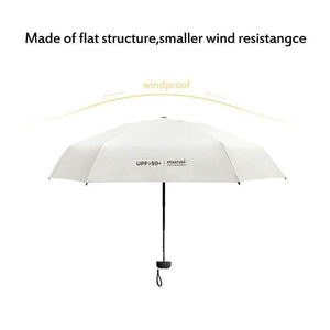Planet Gates Black Anti-UV Pocket Mini Umbrella Rain Women Windproof Durable 5 Folding Sun Umbrellas Portable Sunscreen Female Parasol