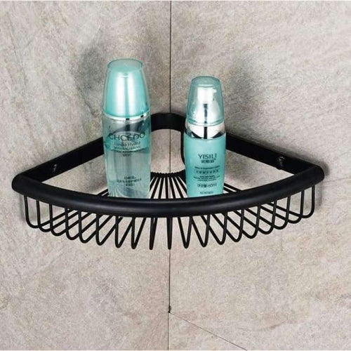 Planet Gates Black Antique Solid Brass Corner Shelf Brushed Bronze Basket Ceramic Storage/Bathroom Shelves Bathroom Accessories Products