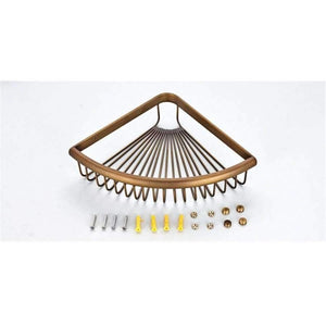 Planet Gates Black Antique Solid Brass Corner Shelf Brushed Bronze Basket Ceramic Storage/Bathroom Shelves Bathroom Accessories Products