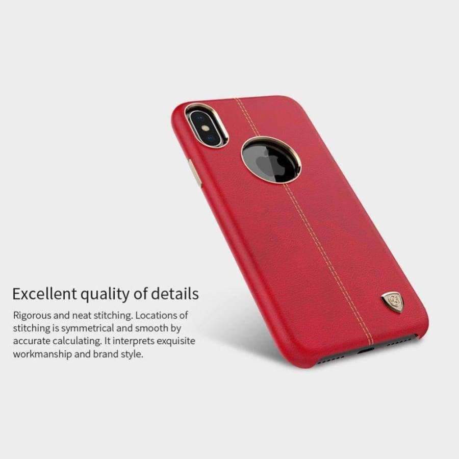 Planet Gates Black Apple iPhone X Nillkin Vintage lether PC case Englon PU Leather back Cover Case  For iPhone 10 cover case phone house