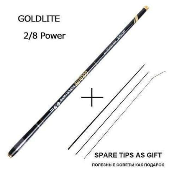 Planet Gates Black / Appr. 3.0M / China GOLDLITE Fishing Rod 3.6-7.2M 2/8 Power Hard Carbon Fiber Telescopic Fishing Rods for Stream Carp Fishing, 1 Rod+3 Tips