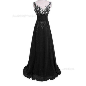 Planet Gates Black As Picture / 4 Fashion Sexy Chiffon Blue Party Evening Dresses 2018 Long Formal Prom Robe De Soiree Woman's Dress OL3102 PlUS