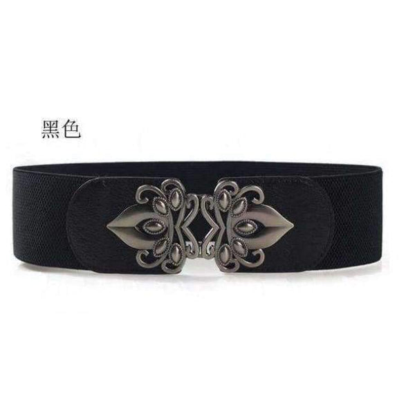 Planet Gates Black / Asia size 80CM 2018 New Women's Belt Canvas and Artificial Leather Stitching Female Elastic Belts Size 80cm-100cm Women Belt