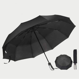 Planet Gates Black Automatic oversize reinforced umbrella three folding male female parasol Umbrella rain women Windproof business Umbrella