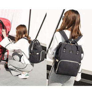 Planet Gates black Baby Diaper Bag With USB Interface Large Capacity Waterproof Nappy Bag Kits Mummy Maternity Travel Backpack Nursing Handbag