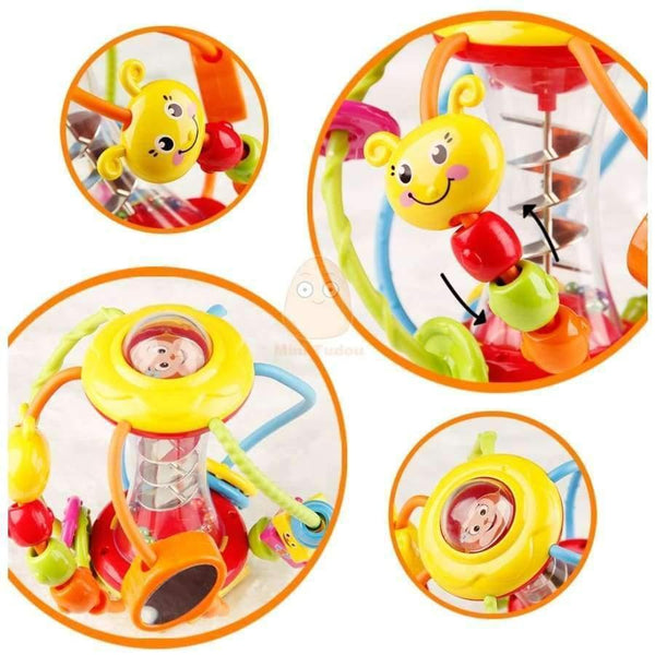 Planet Gates Black Baby Rattle Activity Ball Rattles Educational Toys For Babies Grasping Ball Puzzle Playgro Baby Toys 0-12 Months climb Learning