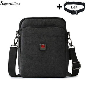 Planet Gates Black bag and Belt / M 18x14.5x10cm Men's Bag USB charging Shoulder Crossbody Bags Water-resistent Oxford Travel Bags Zipper Belt Bag Male #1042