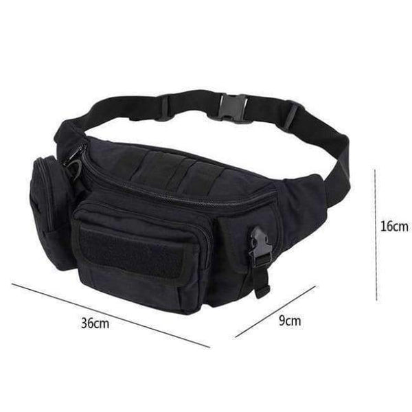 Planet Gates Black Bag Waterproof Waist Fanny Pack Hiking Fishing Sports Hunting Waist Bags Camping Sport Bag Belt Camping Equipment