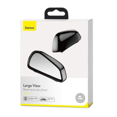 Baseus 1 Pair Car Blind Spot Mirror Car Rearview Auxiliary Mirror HD Large View Convex Glass Wide Angle Rear View Mirror