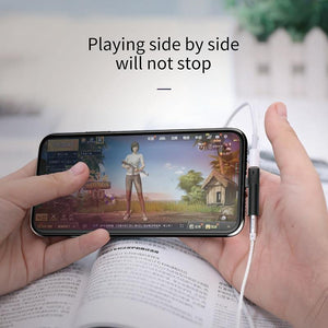 Planet Gates Black Baseus 2 in 1 Audio Adapter for iPhone Xs Max XR Xs X 8 Converter to 3.5mm Aux Jack Earphone Splitter Extension Charging Adapter