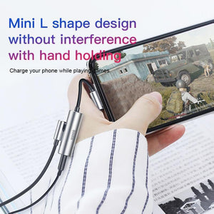 Planet Gates Black Baseus 2 in 1 Aux Audio Cable Splitter for iPhone Xs Max 7 Extension USB Cable Adapter for iPhone To 3.5mm Jack Earphone Adapter