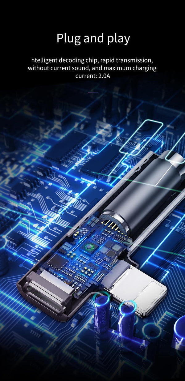 Planet Gates Black Baseus Audio Aux Adapter For iPhone XS Max XR X 8 7 Plus Splitter For Lightning to 3.5mm Jack Headphone Connector OTG Adapter