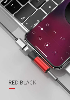 Planet Gates Black Baseus Audio Aux Adapter For iPhone XS Max XR X 8 7 Plus Splitter For Lightning to 3.5mm Jack Headphone Connector OTG Adapter