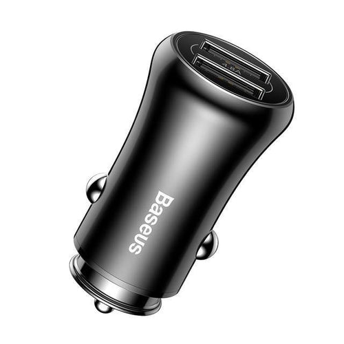 Planet Gates BLACK Baseus Car Charger Dual USB Car Charger Car-styling USB Charger for Mobile Phone Fast Car Phone Charger For Xiaomi Roidmi 3s