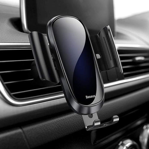 Baseus Car Phone Holder for iPhone Samsung Mobile Phone Holder Stand Metal Gravity Air Vent Mount GPS Cell Phone Holder in Car