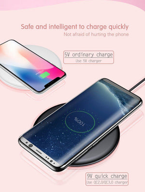 Planet Gates black Baseus Donut Wireless Charger For iPhone X 8 Samsung Note8 S8 S9 S9+ S7 15W Wireless Qi Quick Charging Charger For Mobile Phone