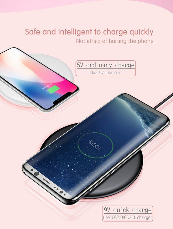 Planet Gates black Baseus Donut Wireless Charger For iPhone X 8 Samsung Note8 S8 S9 S9+ S7 15W Wireless Qi Quick Charging Charger For Mobile Phone