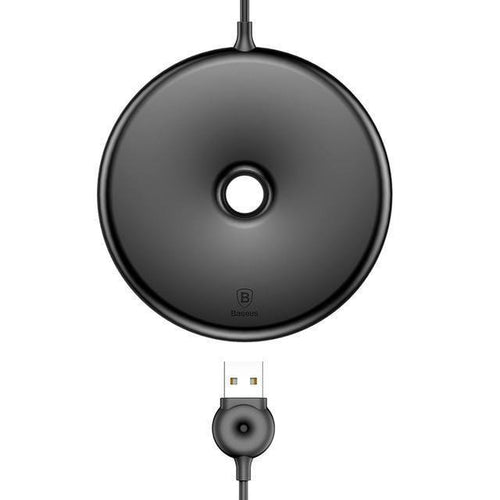 Planet Gates black Baseus Donut Wireless Charger For iPhone X 8 Samsung Note8 S8 S9 S9+ S7 15W Wireless Qi Quick Charging Charger For Mobile Phone