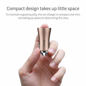 Planet Gates Black Baseus Dual USB Car Charger For iPhone XS Samsung Mobile Phone Charger Car Cigar Lighter Tablet GPS Travel Adapter Phone Charger