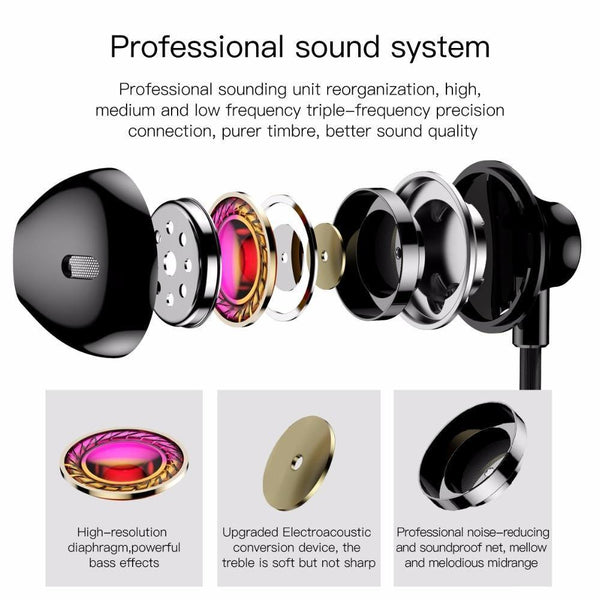 Baseus H06 In-ear Stereo Bass Earphones Headphones 3.5mm jack wired control HiFi Earbuds Headset for iPhone Xiaomi Mobile Phone - Planet Gates